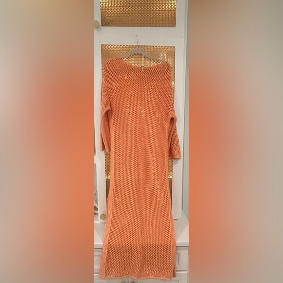 Young Fabulous and Broke Orange Santorini Crochet Maxi Dress Extra Small XS - Picture 1 of 5